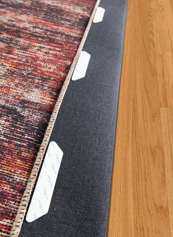 Rugs.com - 12 قطعة من شريط تثبيت السجاد، وسادة مانعة للانزلاق، مثبتات قابلة لإعادة الاستخدام والغسل للسجاد، سدادات سجاد مزدوجة الجوانب مانعة للانزلاق للأرضيات الخشبية لمنع الانزلاق - Image 3